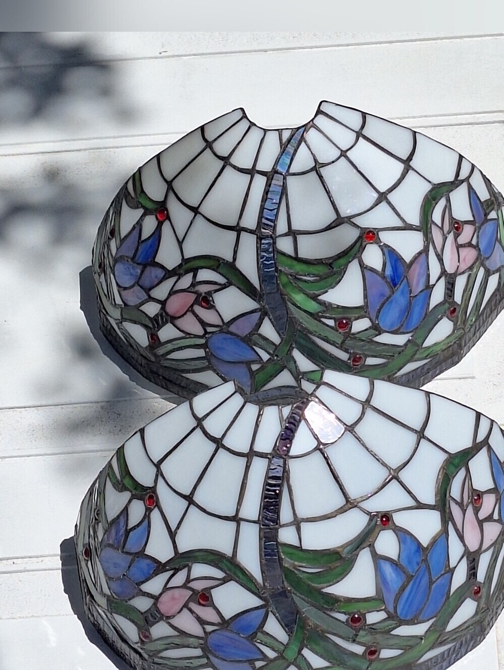 Tulip Flower Lamp Tiffany Style Stained Glass Wall Sconces - Picture 3 of 13